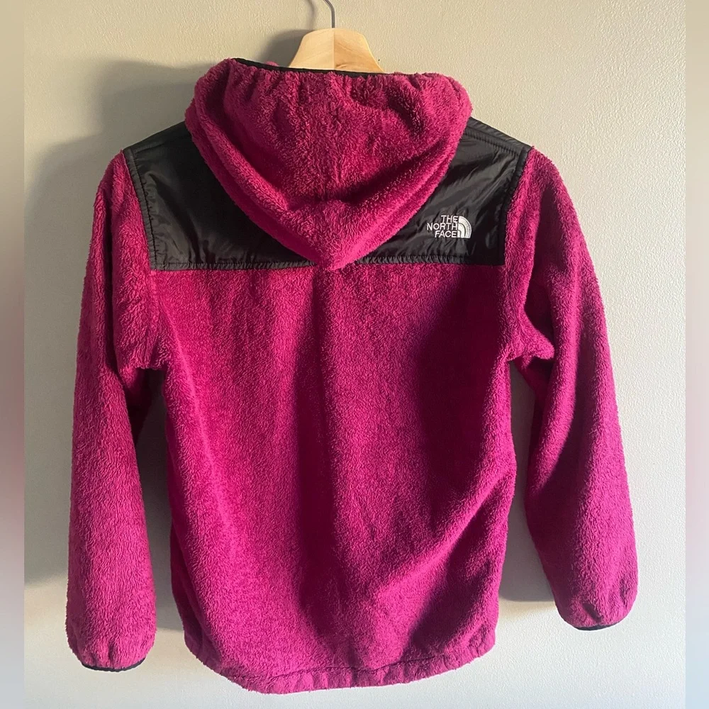 The North Face Girls L 14/16 Blue Magenta Fleece Hoodie Jacket Full‎ Zip Classic